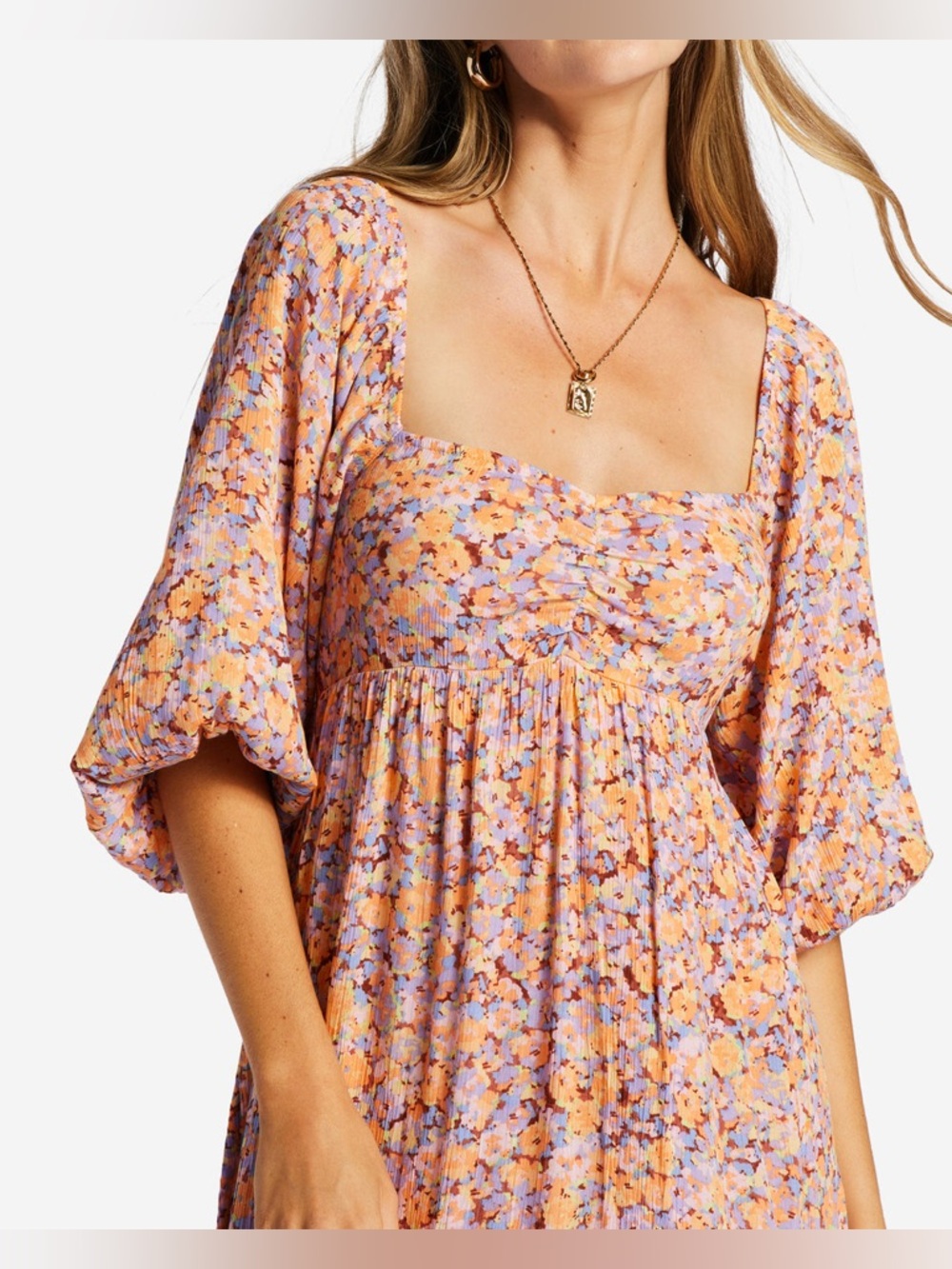 Billabong Women's Swept Away Printed Midi Dress. L - Picture 2 of 9
